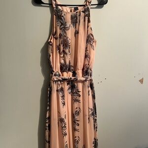 Windsor Pink Halter Maxi Sundress for Wedding Guests